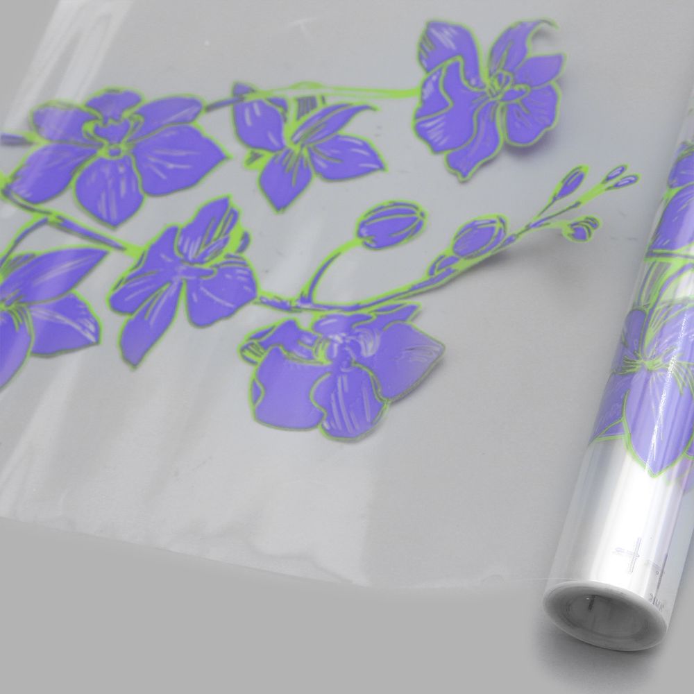 Пленка Орхидея прозрачная, ярко-сиреневая, 70см / 9,14м ± 5%
