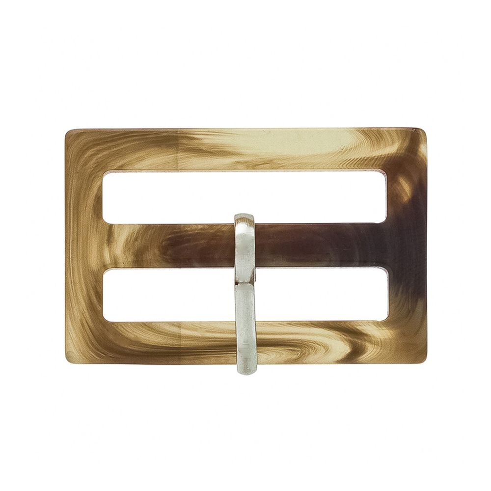 Пряжка ременная пластик 35 мм (внешн. 44х29 мм), Col.B т. коричневый, CNY155, 6 шт