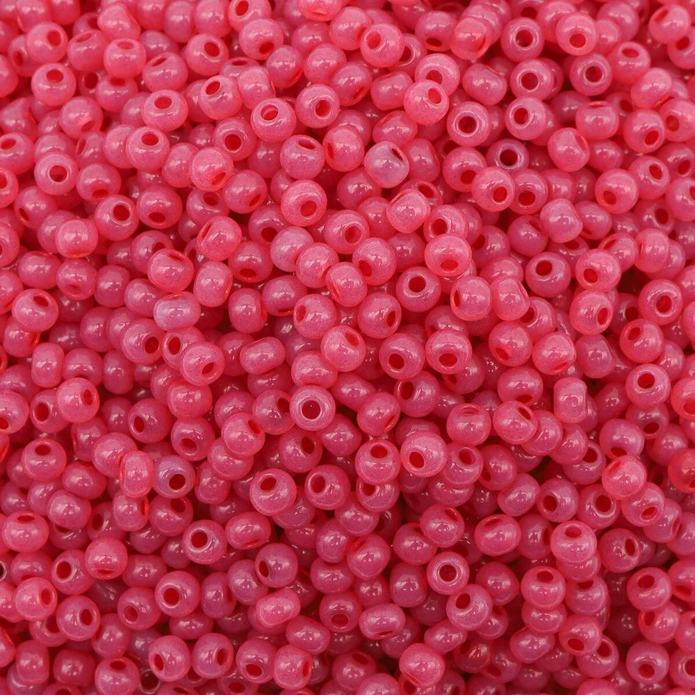 Бисер Preciosa алебастр с цветным покрытием 10/0 (17899) круг.отв, 50г