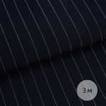 Габардин кач-во Фухуа 180 г/м², 150 см / 3 метра, в полоску, TBY.Gbf.st.24102.1.2.3, цв.02 т.синий