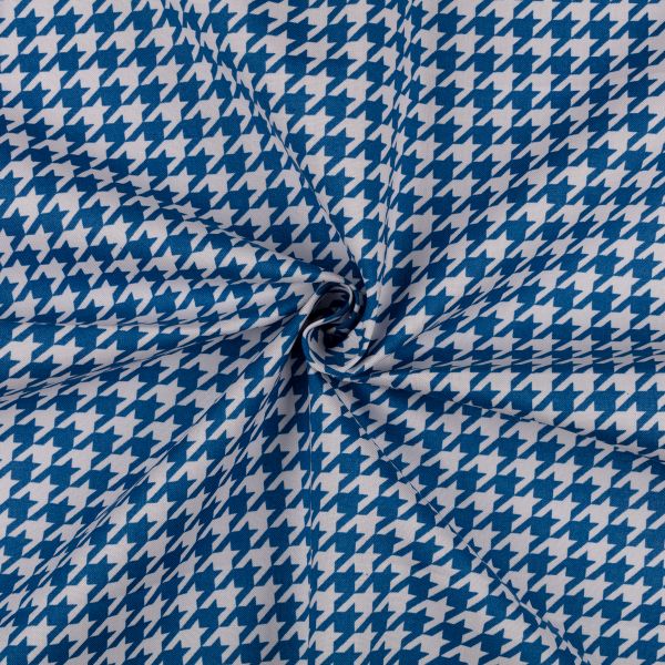 Ткань для пэчворка Peppy Бабушкин сундучок, отрез 50х55 см, 140 г/м², БС-31 Гусиная лапка я.синий, Peppy