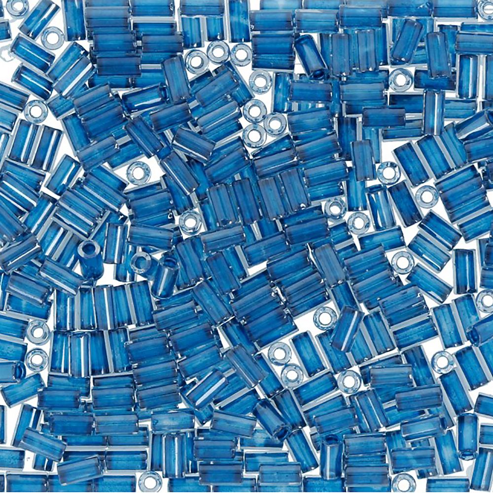 Бисер Toho Bugle 4 (3 мм), 5х5 г, 0347 синий