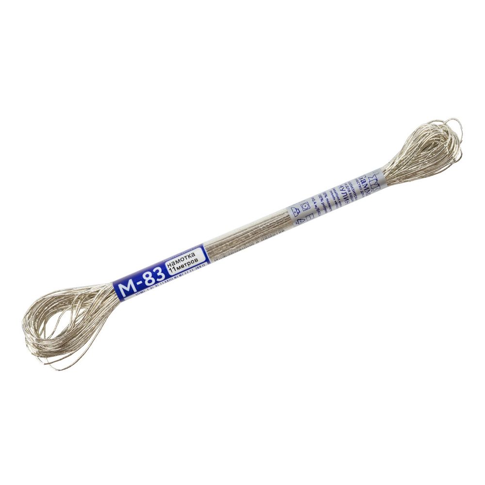 Мулине Gamma металлик JT 12 мотков по 11 метров, М-83 т.серебристый, Gamma MOULINE