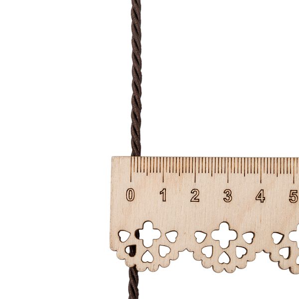 Шнур витой 3мм / 18,29м, 038 темно-коричневый, 1AS-169