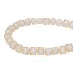 Бусины акрил ⌀10 мм, 500 г, в цвете с белой сердцевиной, граненый куб, 35 бежевый, Astra&Craft