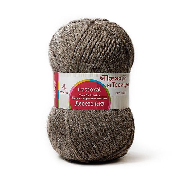 Пряжа Троицкая Деревенька / уп.10 мот. по 100 г, 170 м, 371 натуральный серый