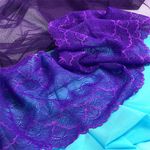 Кружево эластичное (стрейч) 8034 195мм цв.A0507 фиолетовый неон, 10 м, Kruzhevo