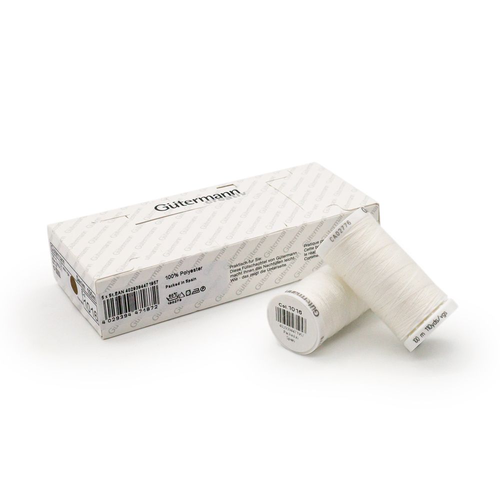 Нитки для джинсовых тканей Gutermann Denim 50, 100м, 1016, 5 катушек