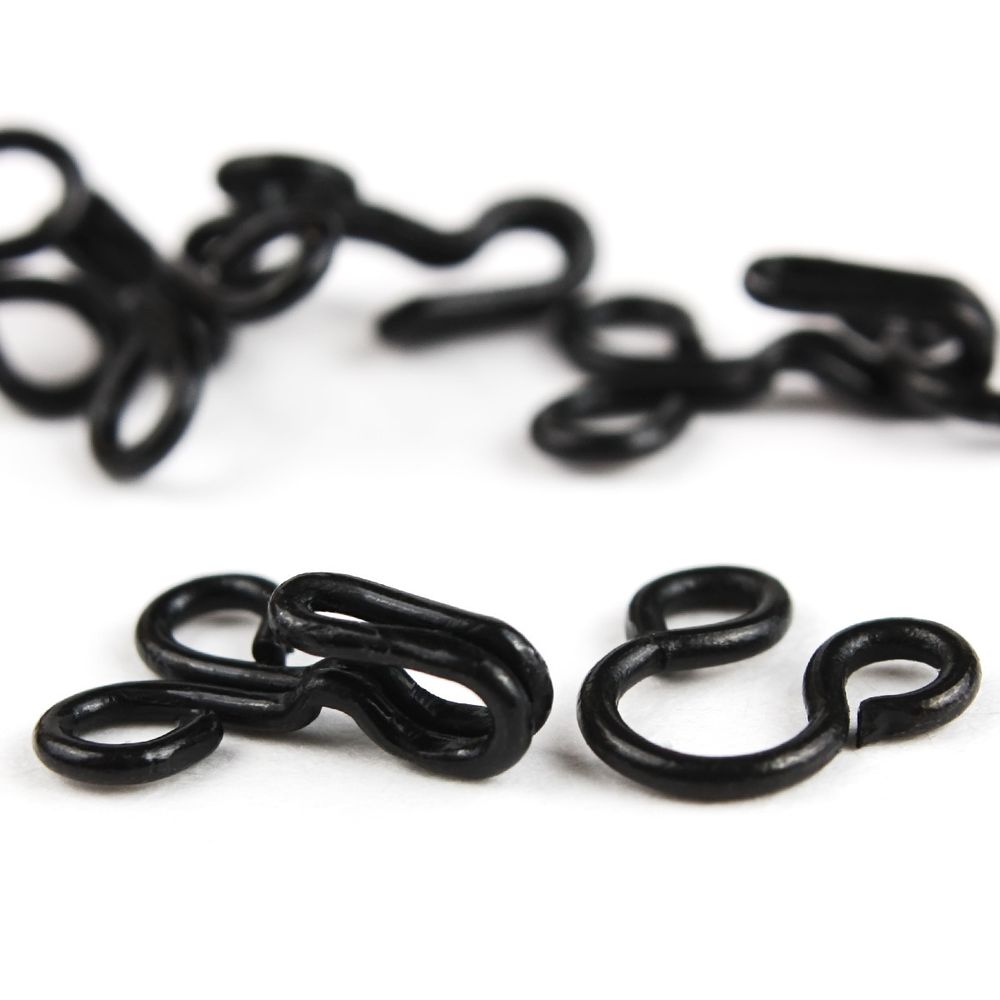 Крючки пришивные 9 мм, сталь, черные, 14 шт, Pony