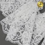 Кружево бельевое эластичное 180 мм / 25 м, 264, цв.004 сумрачно-белый, Kruzhevo