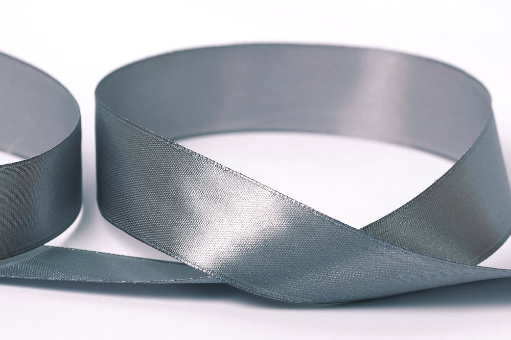 Лента атласная 1-сторонняя 25.0 мм / 33±2 метра, 127 серый, Gamma