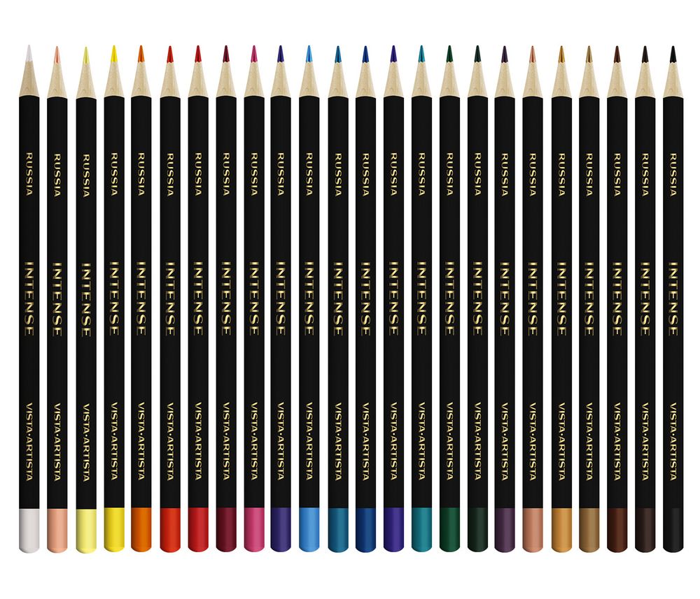 Набор цветных карандашей заточенный 4х24 цв, Vista-Artista INTENSE VICP-24