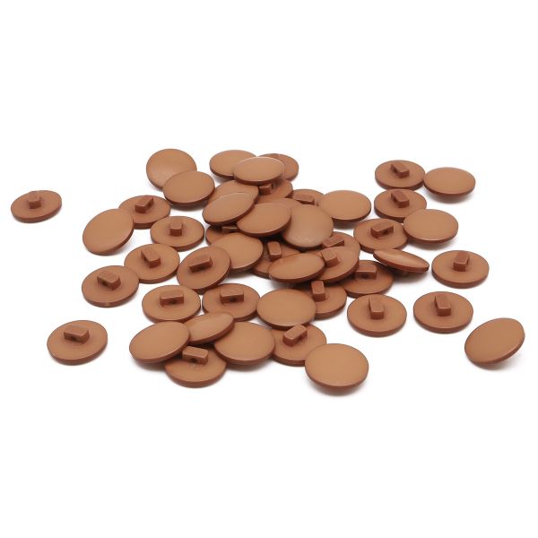 Пуговицы на ножке 28L (18мм), пластик (Brown (коричневый)), NE68, 48 шт