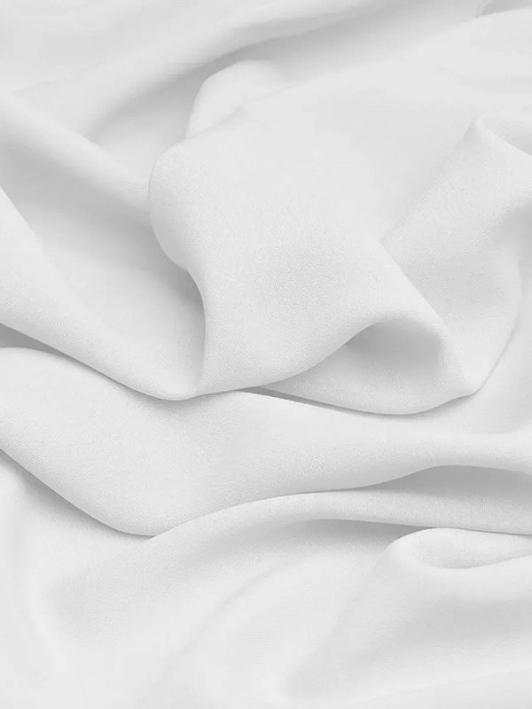 Штапель 110 г/м², 145 см / 25 метров, TBY-Vi-30-01, цв.01 белый