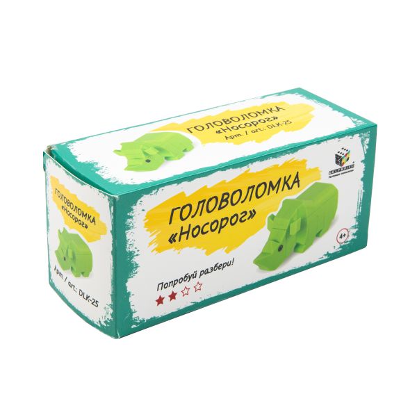 Головоломка Носорог, 10 элементов, 1 шт, Delfbrick DLK-25