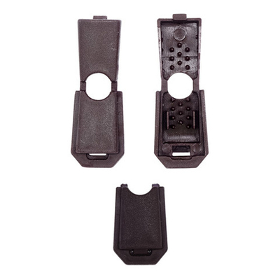 Наконечник для шнура пластик 13х9 мм, ПП, коричневый, 100 шт