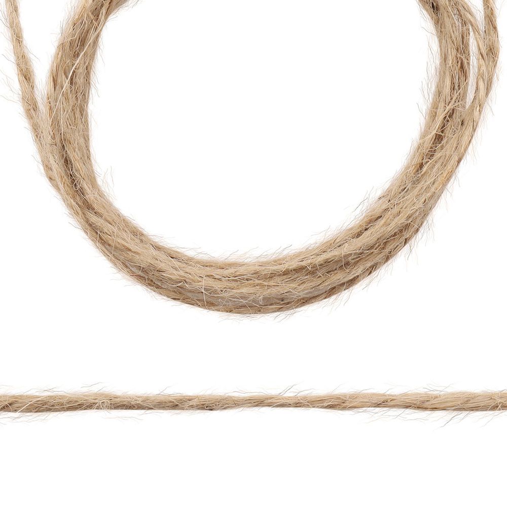 Шпагат джутовый 2-х ниточный ⌀1.12 мм, 196 м, 1120 текс, кач. СВ, 220 гр, цв. натуральный