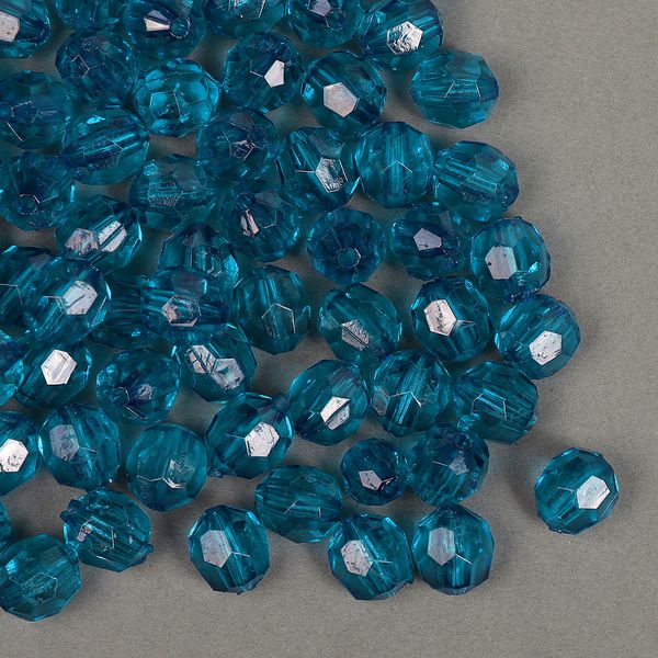 Бусины акрил ⌀10 мм, MG.3241-34, цв.34 яр.голубой, уп.500 г, Magic4Hobby