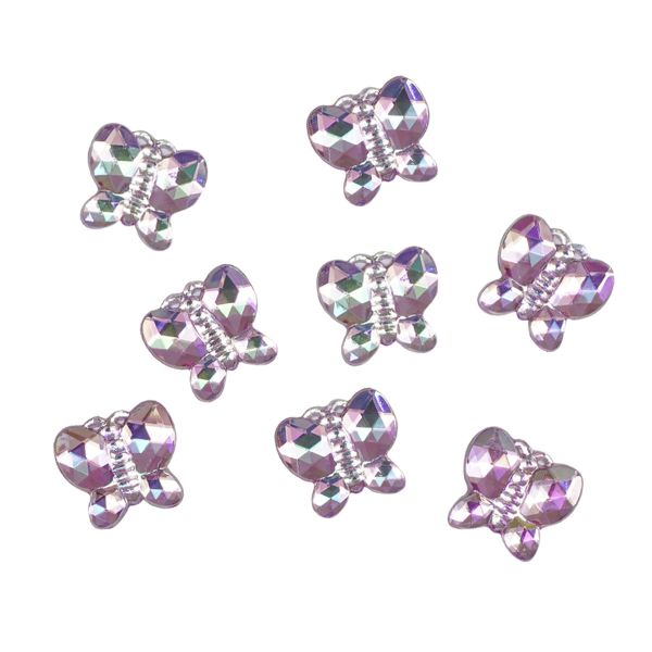 Украшения для скрапбукинга кабошоны Бабочки, 8шт, розовый, Dress it up, 4878