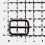 Рамка регулировочная металл литая 20 мм /25х19 мм, ⌀2.5 мм/, чер.никель, 4 шт