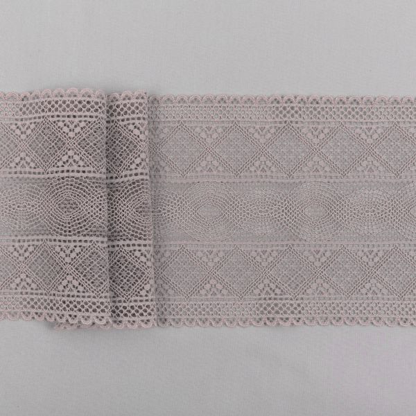 Кружево бельевое эластичное 165 мм / 3±0.2 метра, Турция, сиреневый, Blitz