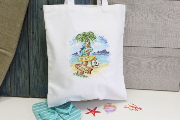 Набор для вышивания нитками МП Студия (Жар-птица), вышивка на одежде Дорога к морю, 18х17 см