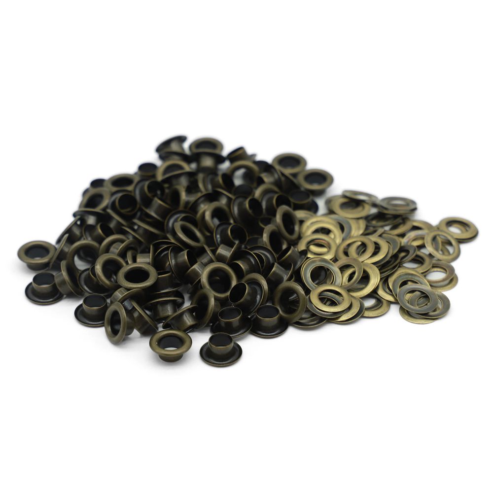 Люверсы металл ⌀_5.0 мм (внутр.), латунь, 100 шт, BIG