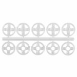 Кнопка пришивная пластик ⌀10 мм, 20 шт, белый, KOH-I-NOOR 11 (MIA1020 №3)