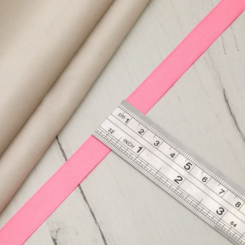 Лента атласная 1-сторонняя 12.0 мм / 22.86±1 метров, 012 яр. розовый, Globus