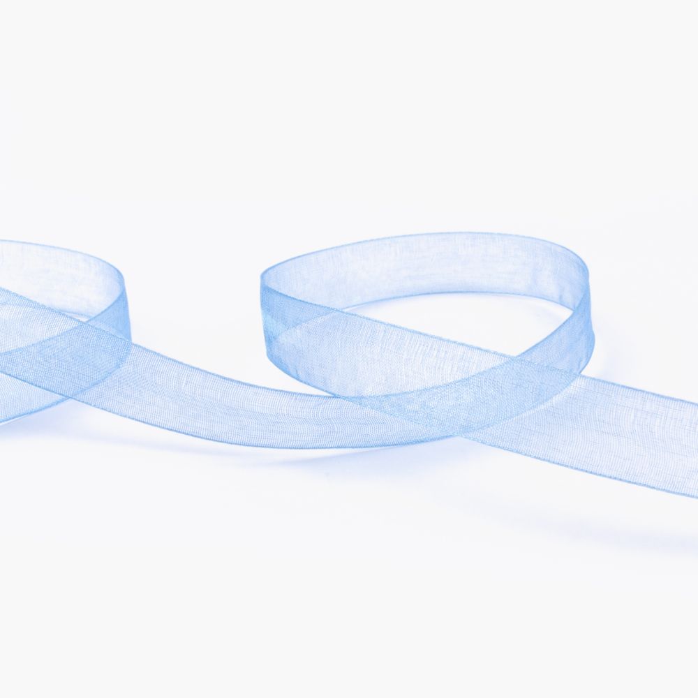 Лента капроновая (органза) 15.0 мм / 22.8±1 метра, 091 синий, Blitz OR-15