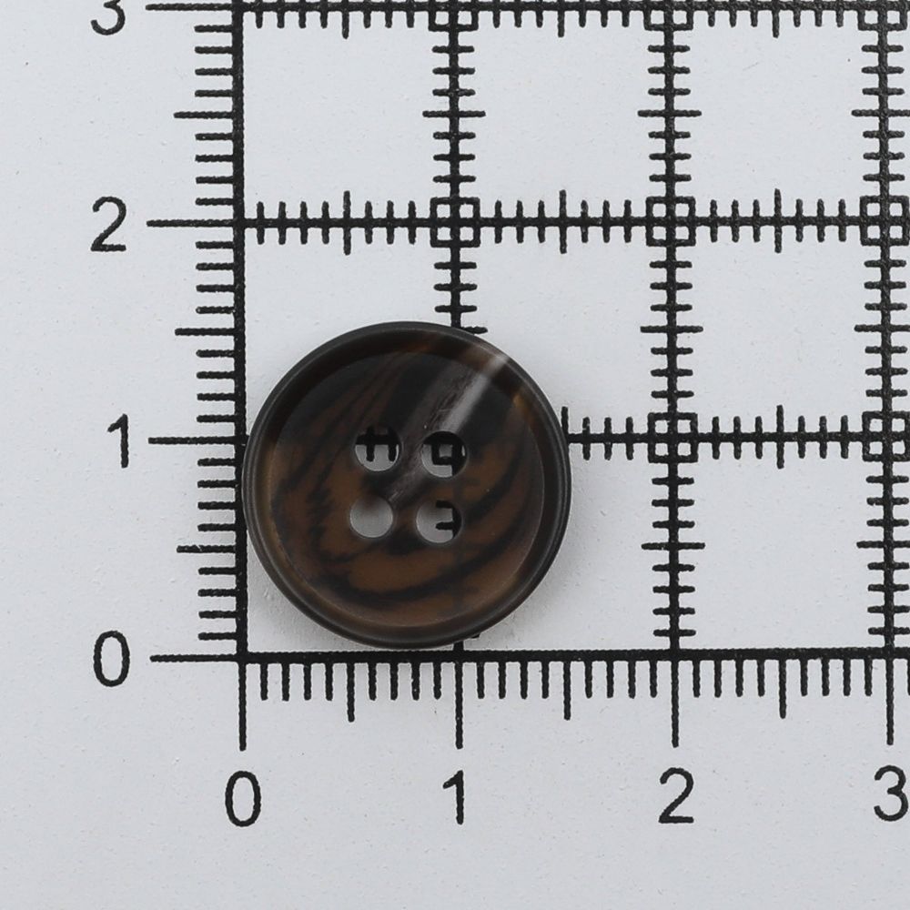 Пуговица 4 прокола 28L, col. B темно-коричневый, CN2833, 72 шт