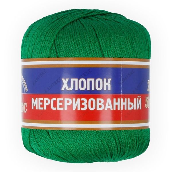 Пряжа Камтекс Хлопок мерсеризованный / уп.10 мот. по 50 г, 200 м, цв.044 трава