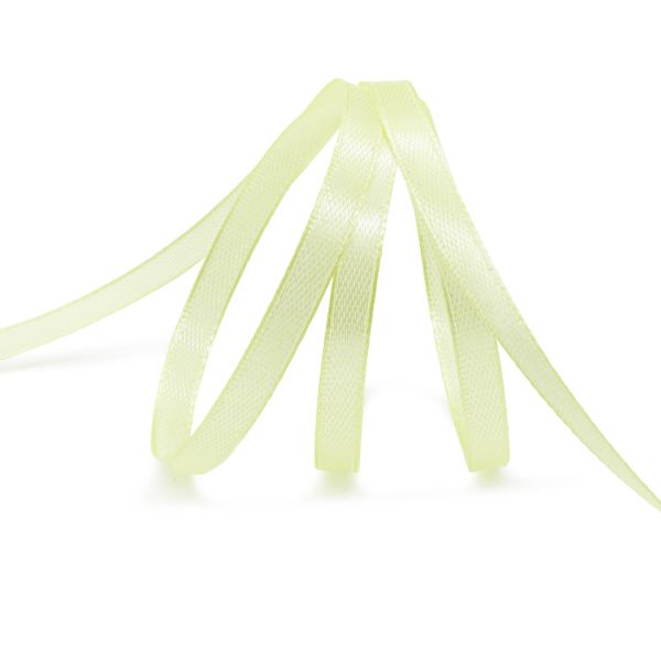 Лента атласная 1-сторонняя 6.0 мм / 22.86±1 метров, 057 лимонный, Globus