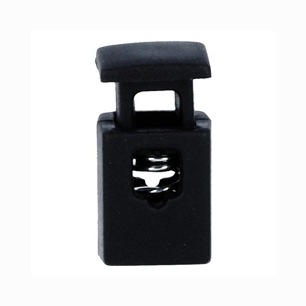 Фиксатор (зажим) для шнура пластик 1 отв., ⌀3.0 мм, 72 шт, 01 черный, Micron A 1193