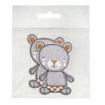 Термоаппликация Мишутка 70х97мм (Gray (серый)), 2 шт, LA524