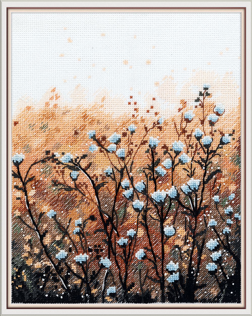 Набор для вышивания нитками Panna PS-7501, Поле на рассвете, 15.5х20.5 см