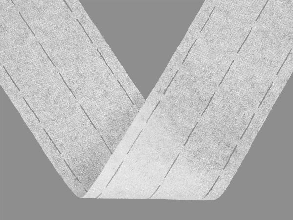 Лента корсажная клеевая перфорированная 91.0 мм / 200 метров, 50 г/м², цв. белый, 20150 9/1/35/1/35/1/9, БрючникоФФ