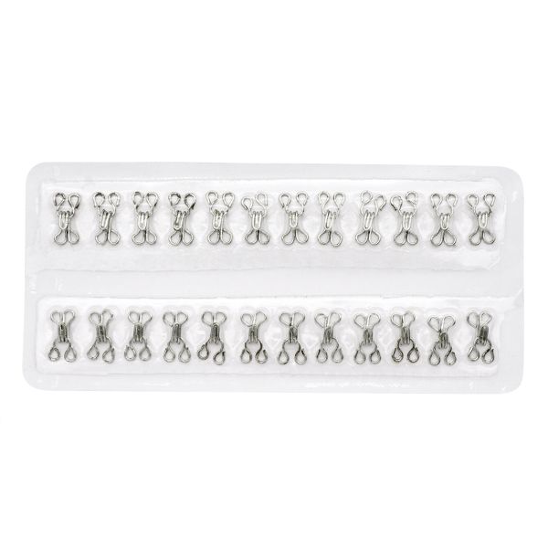 Крючки пришивные 11.5х6.5 мм, №0, никель 0300-4001, 24 шт