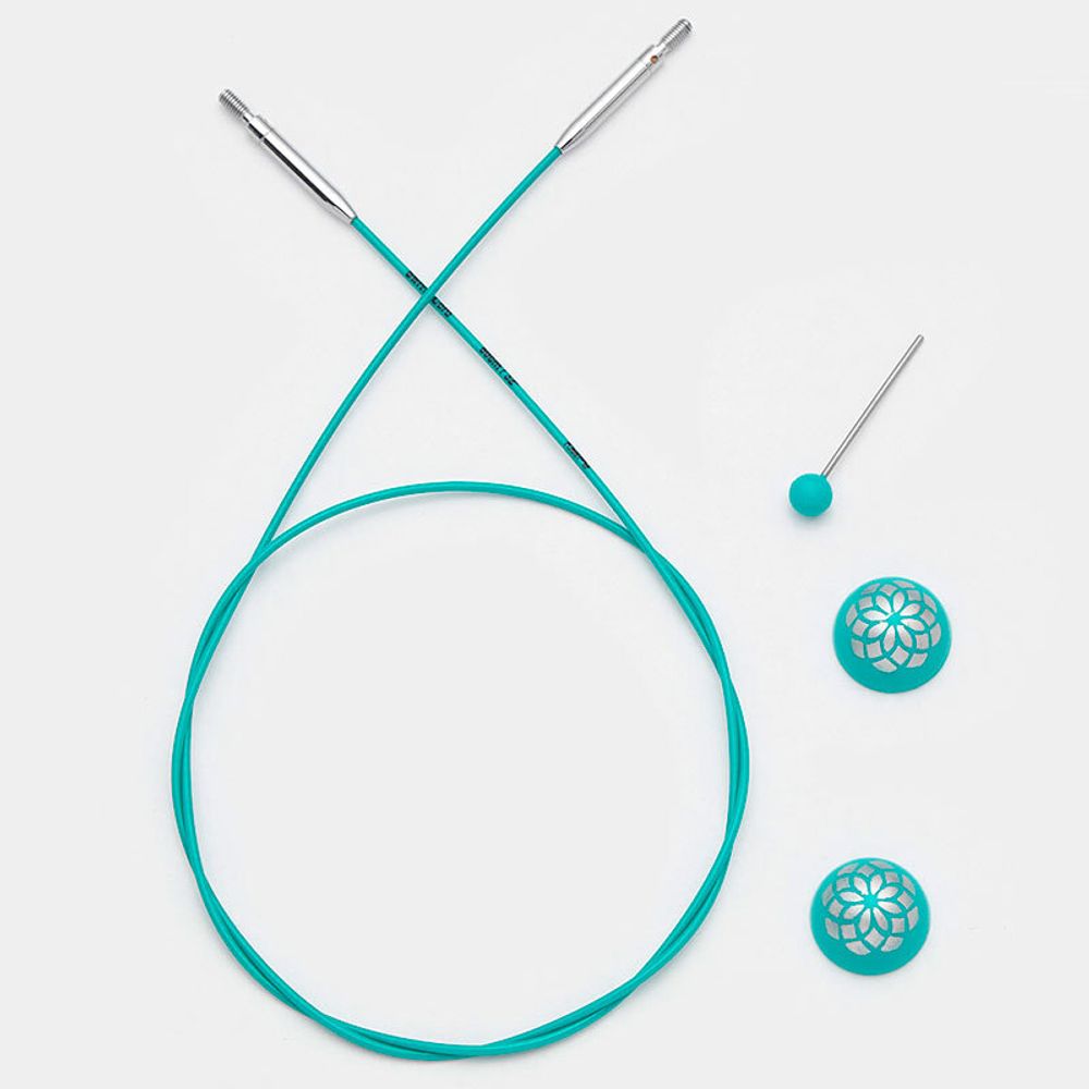 Тросик для съемных спиц Knit Pro Mindful (2 заглушки, кабельный ключик), длина 35 см, 36613