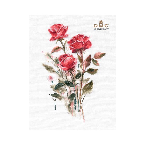 Набор для вышивания нитками Овен, Розы 20х31см