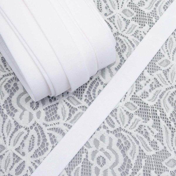 Резинка бельевая (бретелечная) 18.0 мм / 25 метров, белый, S090295