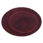 Набор заплаток пришивных из замши, овал 4х5,5см, 6х8,2см, 8х10,9см, с перфорацией, 3 шт (31 бордовый), 59404