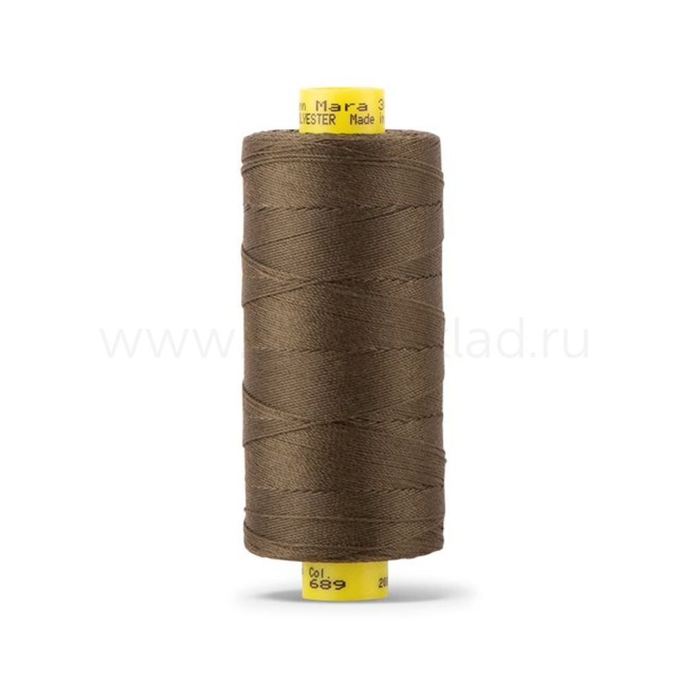 Нить отделочная Gutermann Mara 30/2, 300 м, 702404, 689 т.хаки, 1 шт