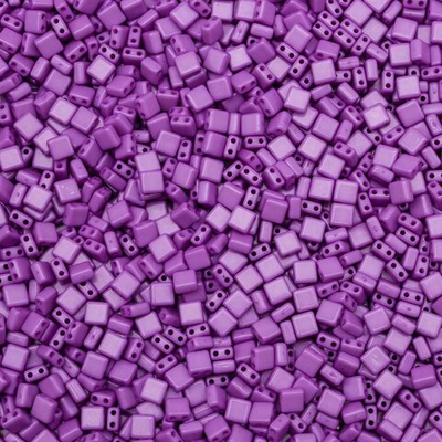 Бусины пластик 6х6х3 мм, 50 г, с двойным отверстием, плоский квадрат, 17 фиолетовый, Astra&Craft 7429