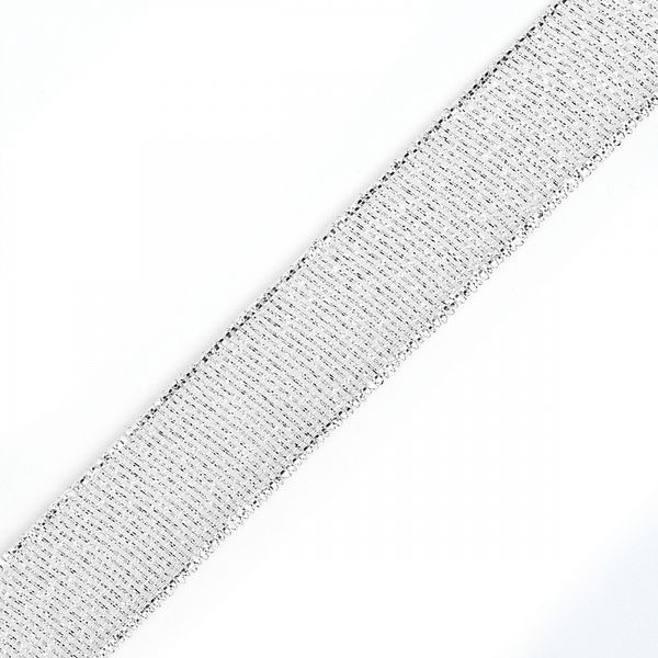 Лента металлизированная 20.0 мм / 22.85±1 метра, цв. серебро, Magic4Hobby, упак. 4 шт