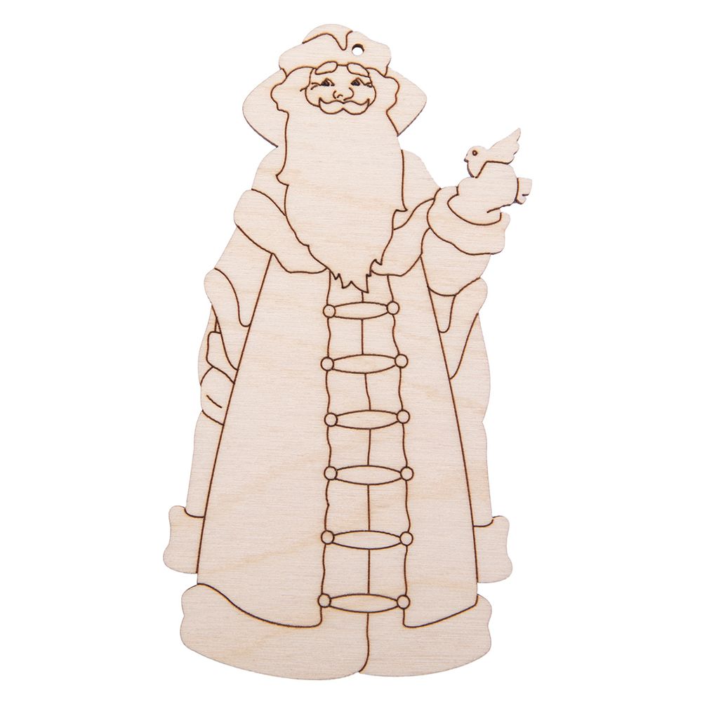 Заготовка из фанеры Дед Мороз, 6х11х0.4 см, ВД-1207 Mr.Carving