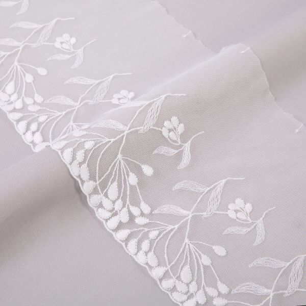 Кружево бельевое эластичное 190 мм / 10 м, экрю, Gamma GKME-19001