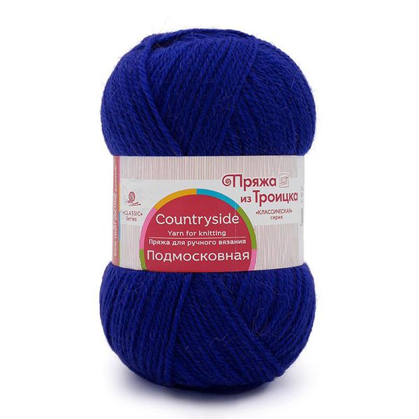 Пряжа Троицкая Подмосковная / уп.10 мот. по 100 г, 250 м, 026 василек