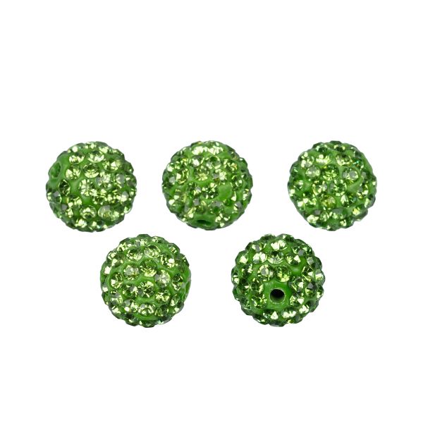 Бусины пластик ⌀12 мм, 5 шт, №17 салатовый, Zlatka BWM-12