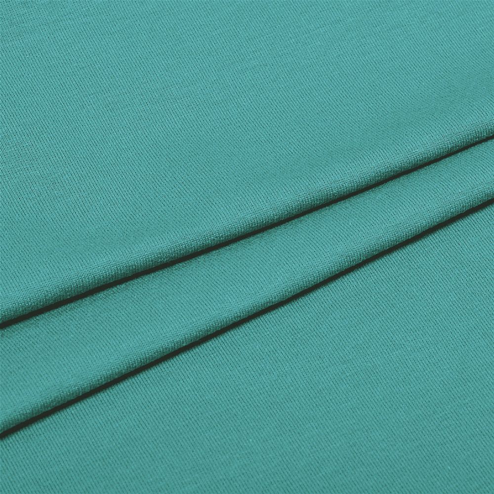 Футер 2-нитка петля гладкокрашеный, 240 г/м², 72% х/б, 20% п/э, 8% эласт, 180 см, цв. минт, 6м /TOS/